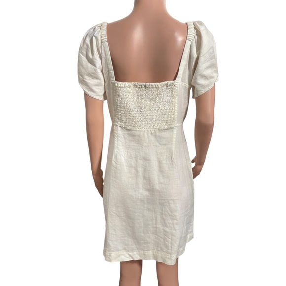MADEWELL Women’s Linen-Cotton Puff-Sleeve Mini Dress - Picture 6 of 16
